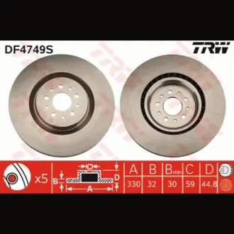 Диск гальмівний TRW DF4749S