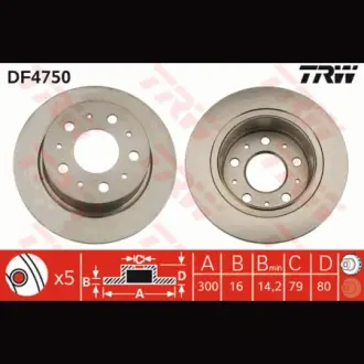 Диск гальмівний TRW DF4750