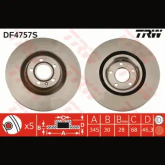 Диск гальмівний TRW DF4757S