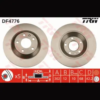 Диск гальмівний TRW DF4776