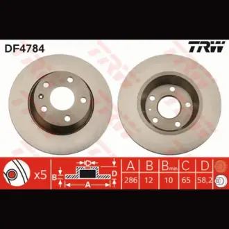 Диск гальмівний TRW DF4784