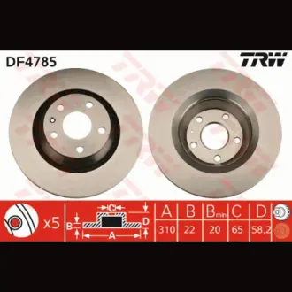 Диск гальмівний TRW DF4785