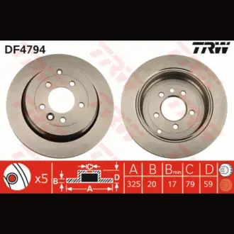 Диск гальмівний TRW DF4794