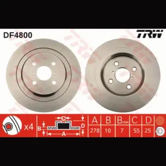 Диск гальмівний TRW DF4800