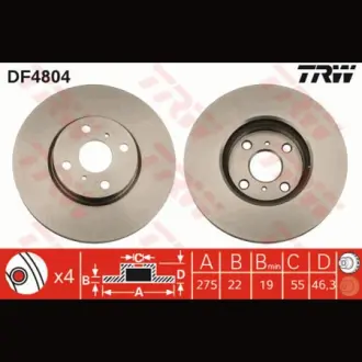 Диск гальмівний TRW DF4804