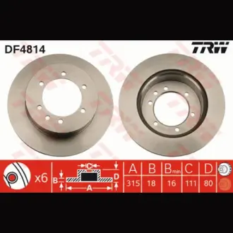 Диск гальмівний TRW DF4814