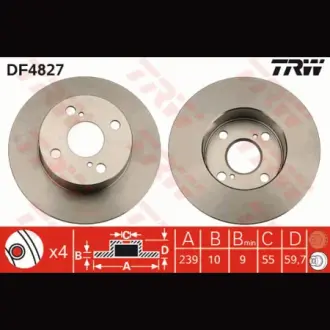 Диск гальмівний TRW DF4827