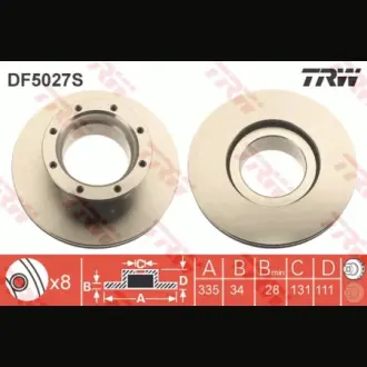 Диск гальмівний TRW DF5027S