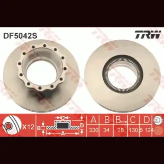 Диск гальмівний TRW DF5042S