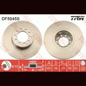 Диск гальмівний TRW DF5045S