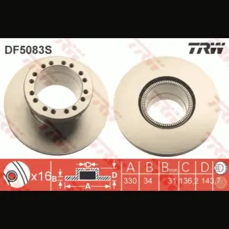 Диск тормозной TRW DF5083S