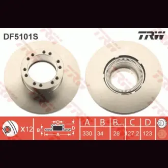 Диск гальмівний TRW DF5101S