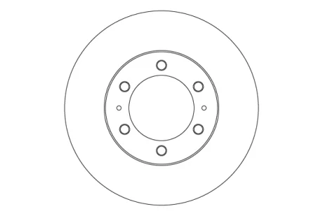 Диск гальмівний передн лів/прав TOYOTA 4 RUNNER IV, FJ CRUISER, HILUX VII, HILUX VIII 2.4D-4.7 01.05- TRW DF6914S