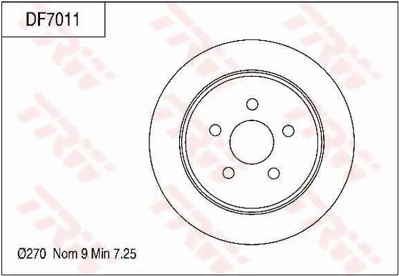 Диск тормозной TRW DF7011 (фото 1)