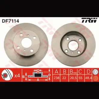 Диск гальмівний TRW DF7114