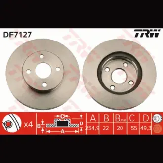 Диск гальмівний TRW DF7127