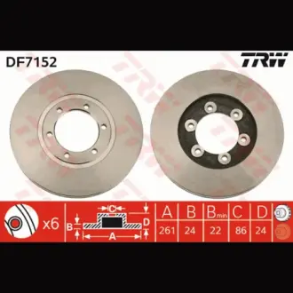 Диск тормозной TRW DF7152
