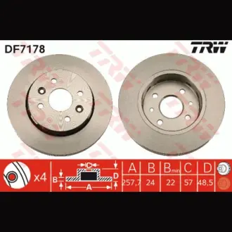 Диск гальмівний TRW DF7178