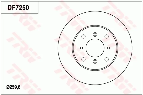 Диск тормозной TRW DF7250 (фото 1)