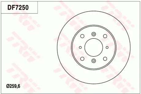 Диск тормозной TRW DF7250