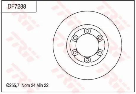 Диск гальмівний TRW DF7288