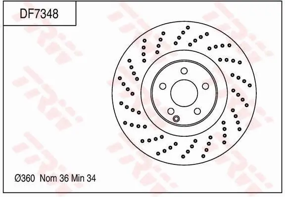 Диск тормозной TRW DF7348 (фото 1)