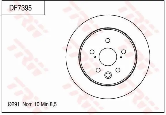 Диск тормозной TRW DF7395 (фото 1)