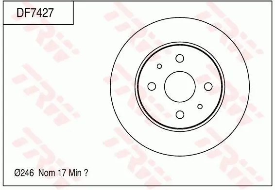 Диск тормозной TRW DF7427 (фото 1)