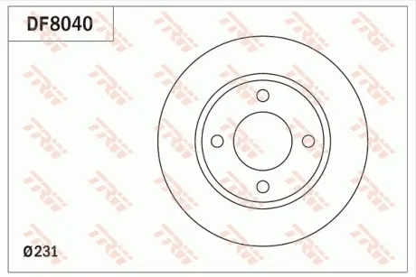 Диск гальмівний TRW DF8040
