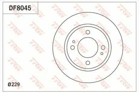 Диск гальмівний TRW DF8045