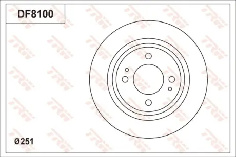 Диск гальмівний TRW DF8100