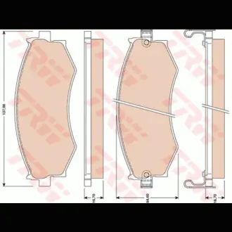Колодки гальмівні, комплект TRW GDB1016