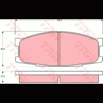 Колодки гальмівні, комплект TRW GDB1022