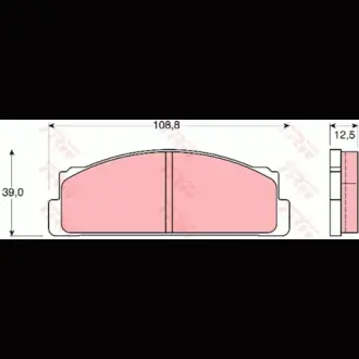 Колодки гальмівні, комплект TRW GDB105