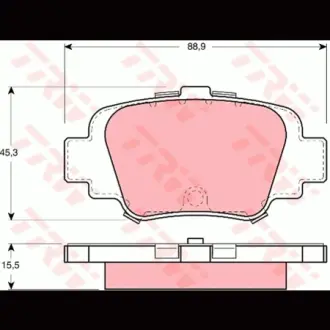 Колодки тормозные, комплект TRW GDB1060
