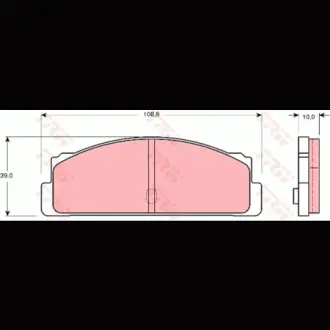 Колодки гальмівні, комплект TRW GDB107
