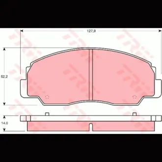Колодки гальмівні, комплект TRW GDB1134