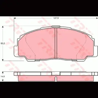Колодки тормозные, комплект TRW GDB1135