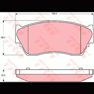 Колодки гальмівні, комплект TRW GDB1170