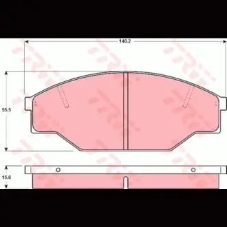 Колодки гальмівні, комплект TRW GDB1181