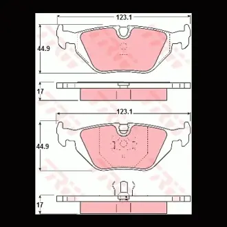 Колодки гальмівні, комплект TRW GDB1189