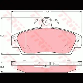 Колодки гальмівні, комплект TRW GDB1214
