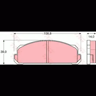 Колодки гальмівні, комплект TRW GDB123