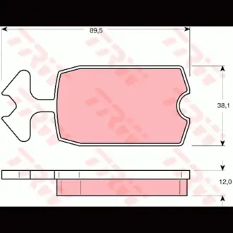 Колодки гальмівні, комплект TRW GDB127