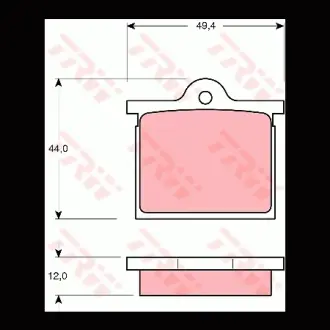 Колодки тормозные, комплект TRW GDB129
