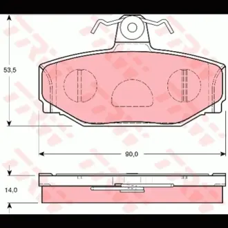Колодки гальмівні, комплект TRW GDB1377