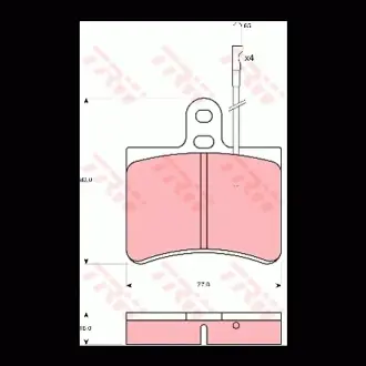 Колодки тормозные, комплект TRW GDB145