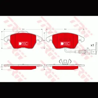 Гальмівні колодки, дискові TRW GDB1550DTE
