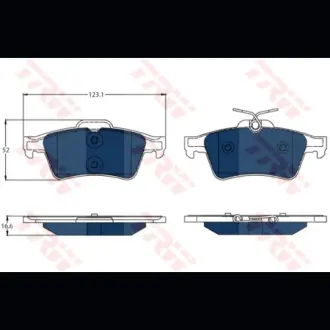 Гальмівні колодки, дискові TRW GDB1621BTE