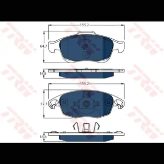 Гальмівні колодки, дискові TRW GDB1690BTE
